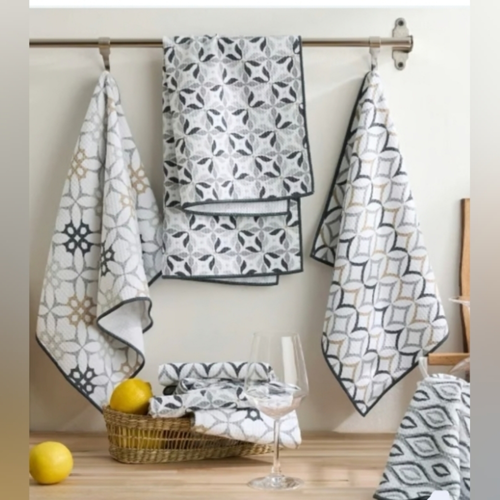 New set of 8 microfiber kitchen towels - Picture 1 of 5